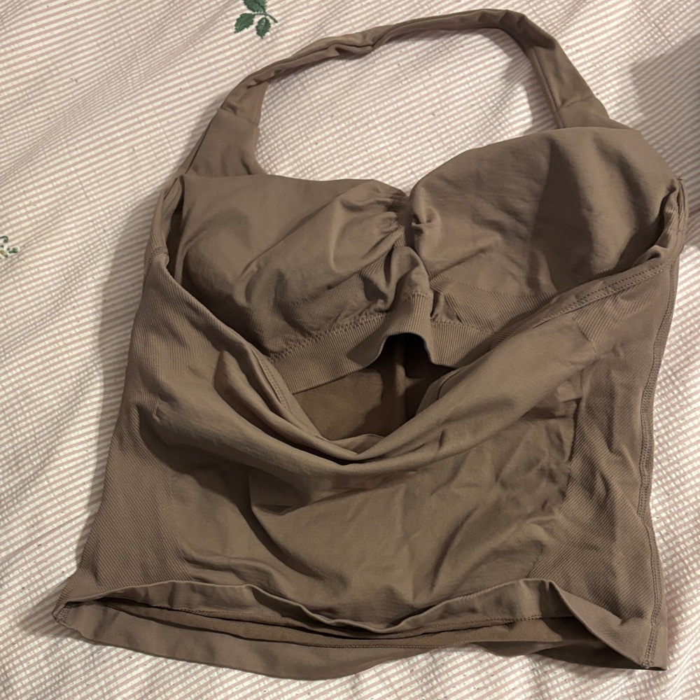 Brown Active Halter Top - Picture 3 of 4